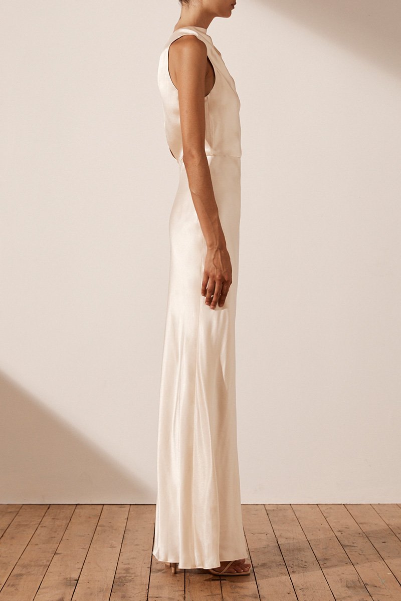 Shona Joy La Lune High Neck Maxi Dress