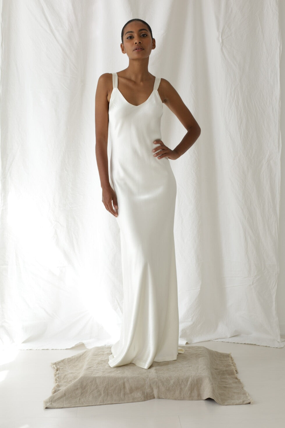 A La Robe Lorene silk Satin Gown
