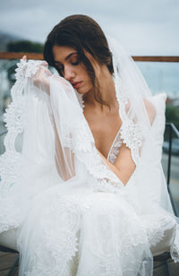 Venetia Lace Wedding Veil - Daphne Newman Design